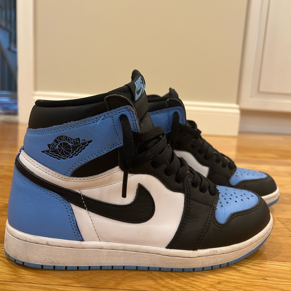 Nike Air Jordan High-Top Sneakers - Black and Light Blue